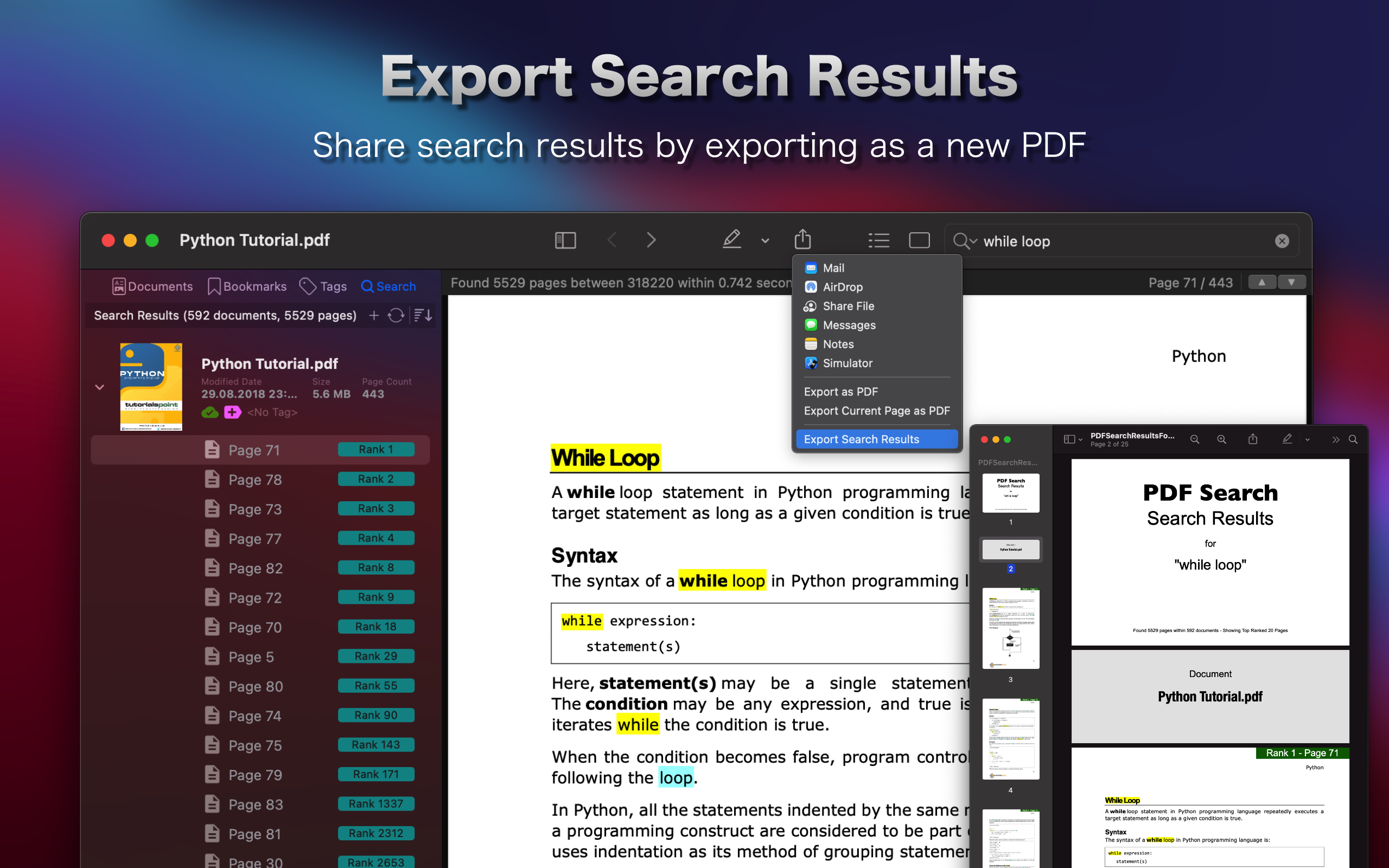 best app for searching pdf mac
